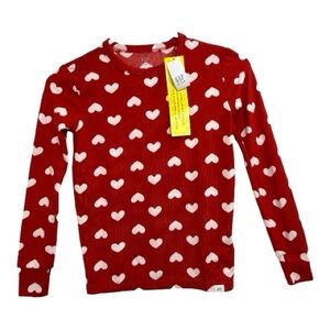 GAP Kids Red Heart Print Long Sleeve Top | New With Tags | Size 10
